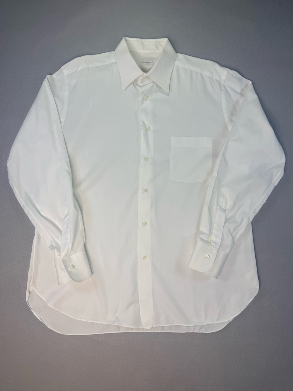 Ermenegildo Zegna Men’s White Cotton Dress Shirt